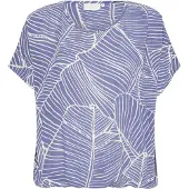 Kaffe Blusa 'Amber' índigo / branco