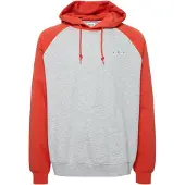 !Solid Sweatshirt 'Eldrid' acinzentado / vermelho