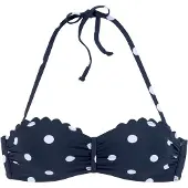 LASCANA Top de biquíni navy / branco