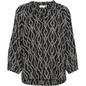 Kaffe Blusa 'KA Sigrid' preto / branco