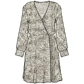 Replay Vestido Curto De Manga Comprida W9563