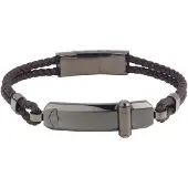 Police Double leather Bracciale da uomo PEAGB2211636