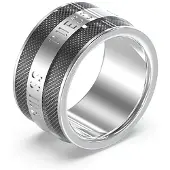 GUESS Anello In Acciaio Moda Legacy Jumr03209Jwstbk Circuito 62 Mm — Anello