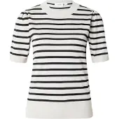 Saint tropez Pullover 'Mila' cinzento claro / preto