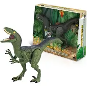 Tachan Figura Articulada De Velociraptor Com Luzes E Som