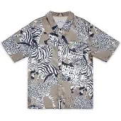 Grimey Camisa De Manga Curta Animal Satin Button Up