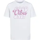 Mister tee Camisola 'Good Vibes Only' eosin / branco