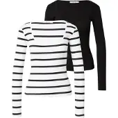 About You Camisa 'Sita' preto / branco