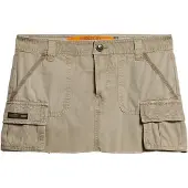 Superdry para mulher. W7210305A Saia Utility Parachute taupe (M), Casual, Algodão