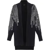 Faina Casaco de malha cinzento-prateado / preto