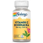 Solaray Vitamina C 500mg+ 300mg Echinacea 60 Unidades