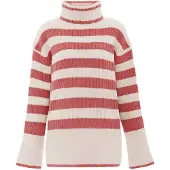 BLONDA Pullover bege / vermelho
