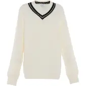 BLONDA Pullover preto / branco lã