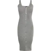 NAEMI Vestido de malha cinzento