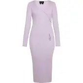 NAEMI Vestido de malha roxo pastel