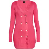 NAEMI Vestido de malha rosa