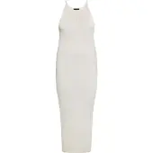 NAEMI Vestido de malha branco lã