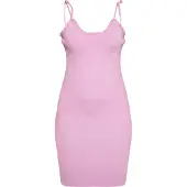 Swirly Vestido de malha rosa escurecido