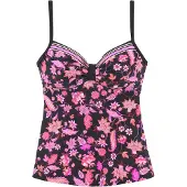 LASCANA Top de tankini rosa / preto