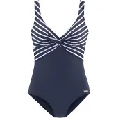 LASCANA Fato de banho navy / branco