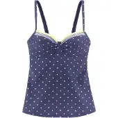 LASCANA Top de tankini azul / amarelo pastel / branco