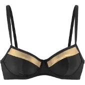 LASCANA Top de biquíni ouro / preto