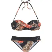 LASCANA Biquíni bege / laranja / preto / branco