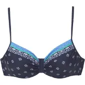 LASCANA Top de biquíni marinho / azure / verde claro / branco