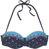 LASCANA Top de biquíni azul / navy / verde / branco