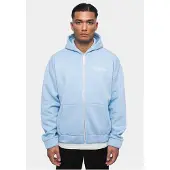 Dropsize Casaco em moletão azul claro / branco