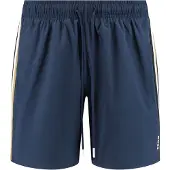 BOSS Calções de banho 'Iconic' bege / azul escuro / preto / branco