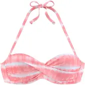 s.Oliver Top de biquíni rosado / branco