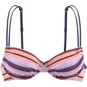 s.Oliver Top de biquíni azul claro / alperce / rosa / vermelho escuro