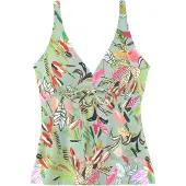 s.Oliver Tankini 'Herbst' oliveira / rosa / vermelho sangue / preto