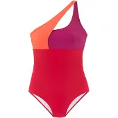 s.Oliver Fato de banho laranja / borgonha / vermelho fogo
