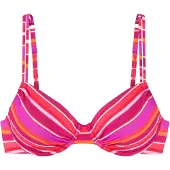 s.Oliver Top de biquíni rosa / amora / rosa néon / branco