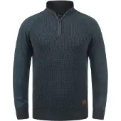 Blend Pullover 'Ganbolf' azul escuro / castanho / cinzento-prateado