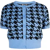 ROCKEASY Casaco de malha azul céu / preto