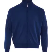 NAEMI Casaco de malha azul escuro