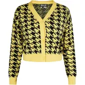 ROCKEASY Casaco de malha amarelo / preto