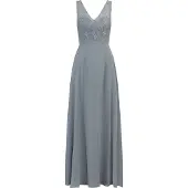 Kraimod Vestido de festa azul fumado