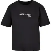Miss Tee Camisa 'Heartbreaker Girl' amora / preto / branco