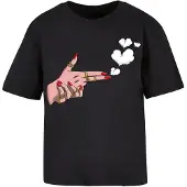 Miss Tee Camisa 'Girl Bang' preto