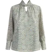 Faina Blusa bege / amarelo / verde claro
