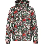ALEKO Casaco meia-estação verde escuro / vermelho cereja / branco