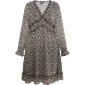 Dreimaster Vestido bege / ouro / preto