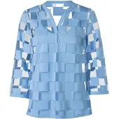 HEINE Blusa azul céu / transparente