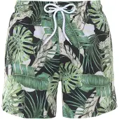 s.Oliver Calções de banho creme / verde / preto / branco
