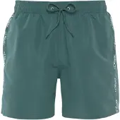 s.Oliver Calções de banho 'Noah' esmeralda / branco