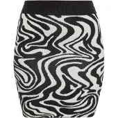 Swirly Saia preto / branco lã